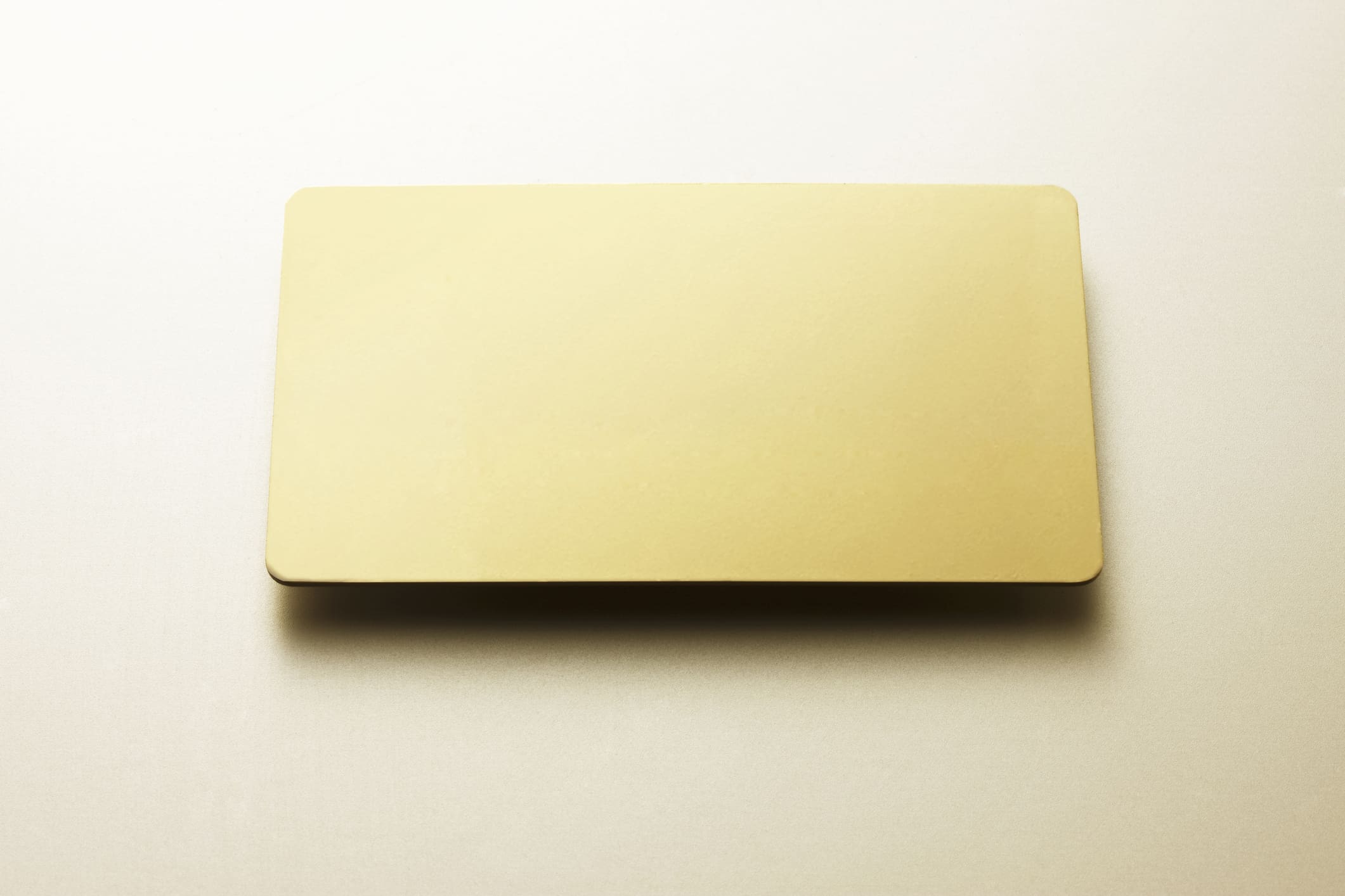 Plain gold metallic card shape