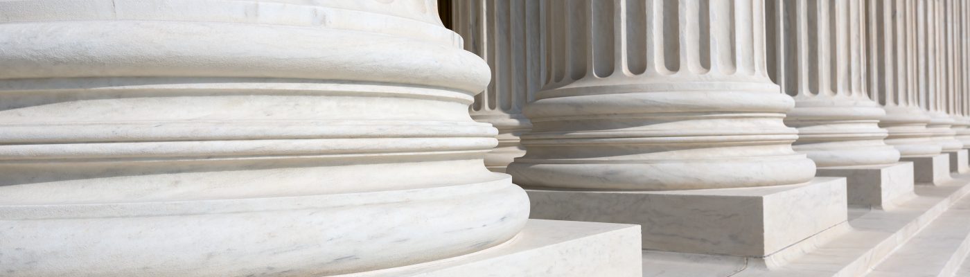 Marble columns in a row